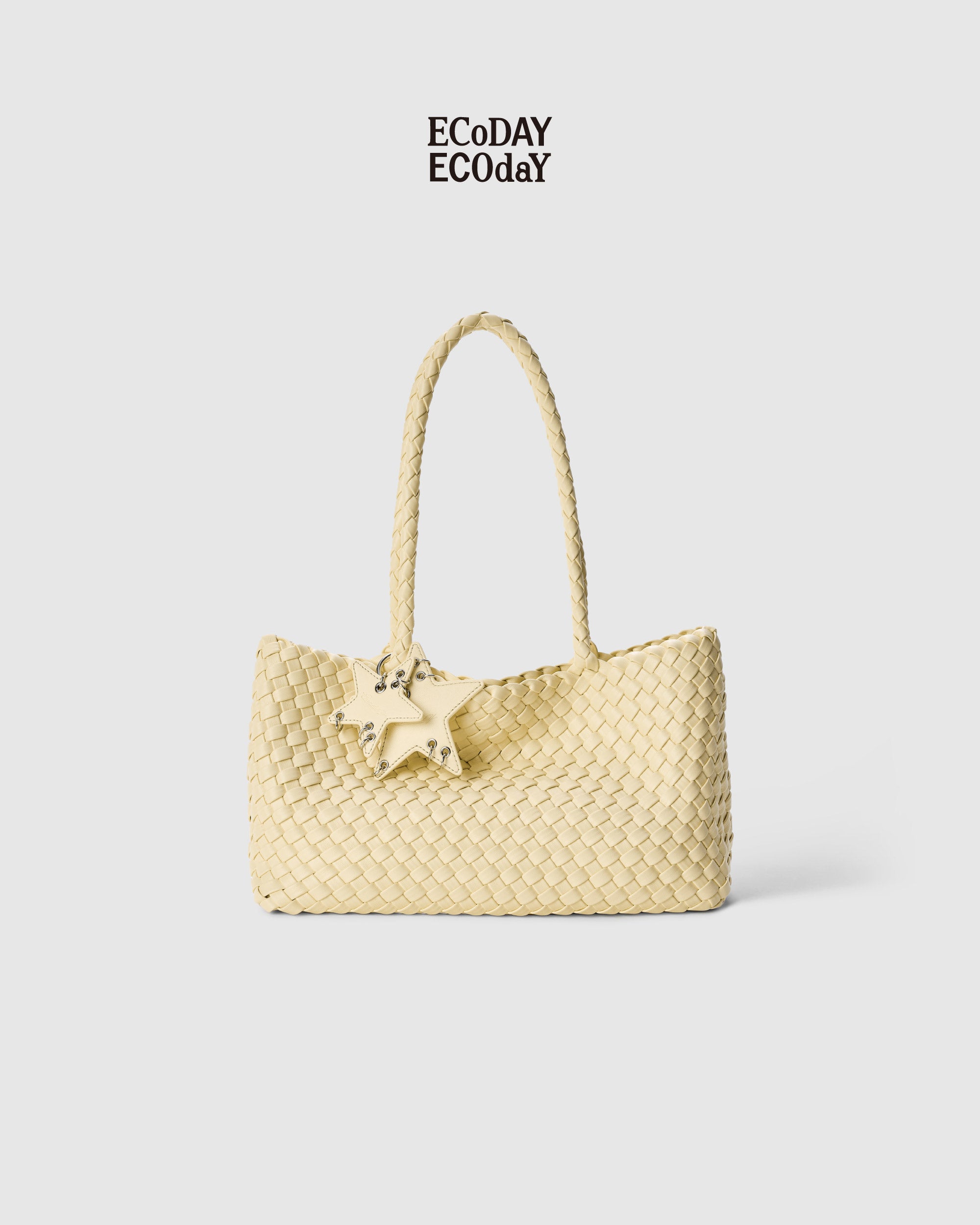 ECODAY Medium Woven Bag ゴールド Horizontal Woven Bag – ECODAY