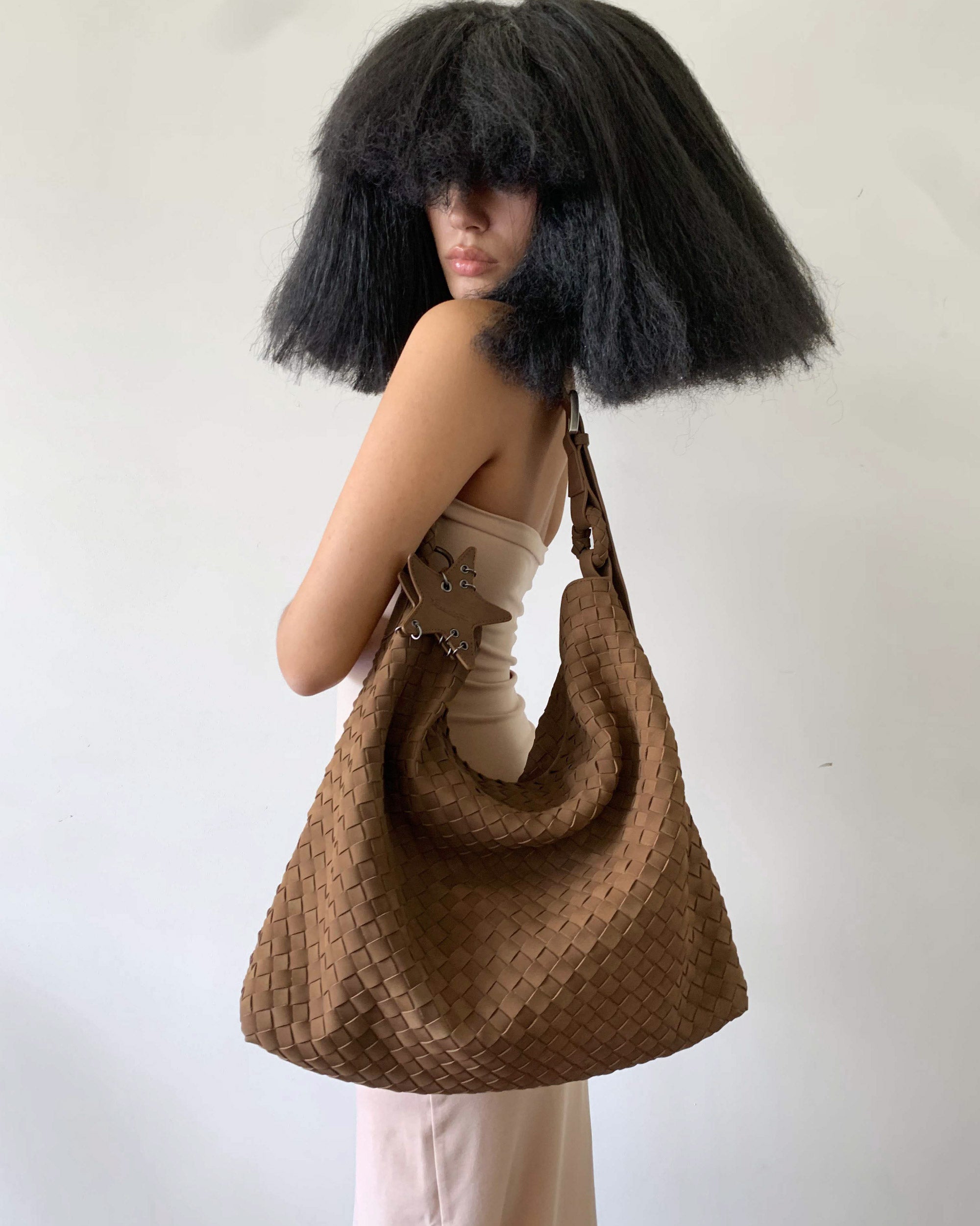 ECoDAY エコデイ　Suede Woven Tote Bag Suede Woven Tote Bag – ECODAY