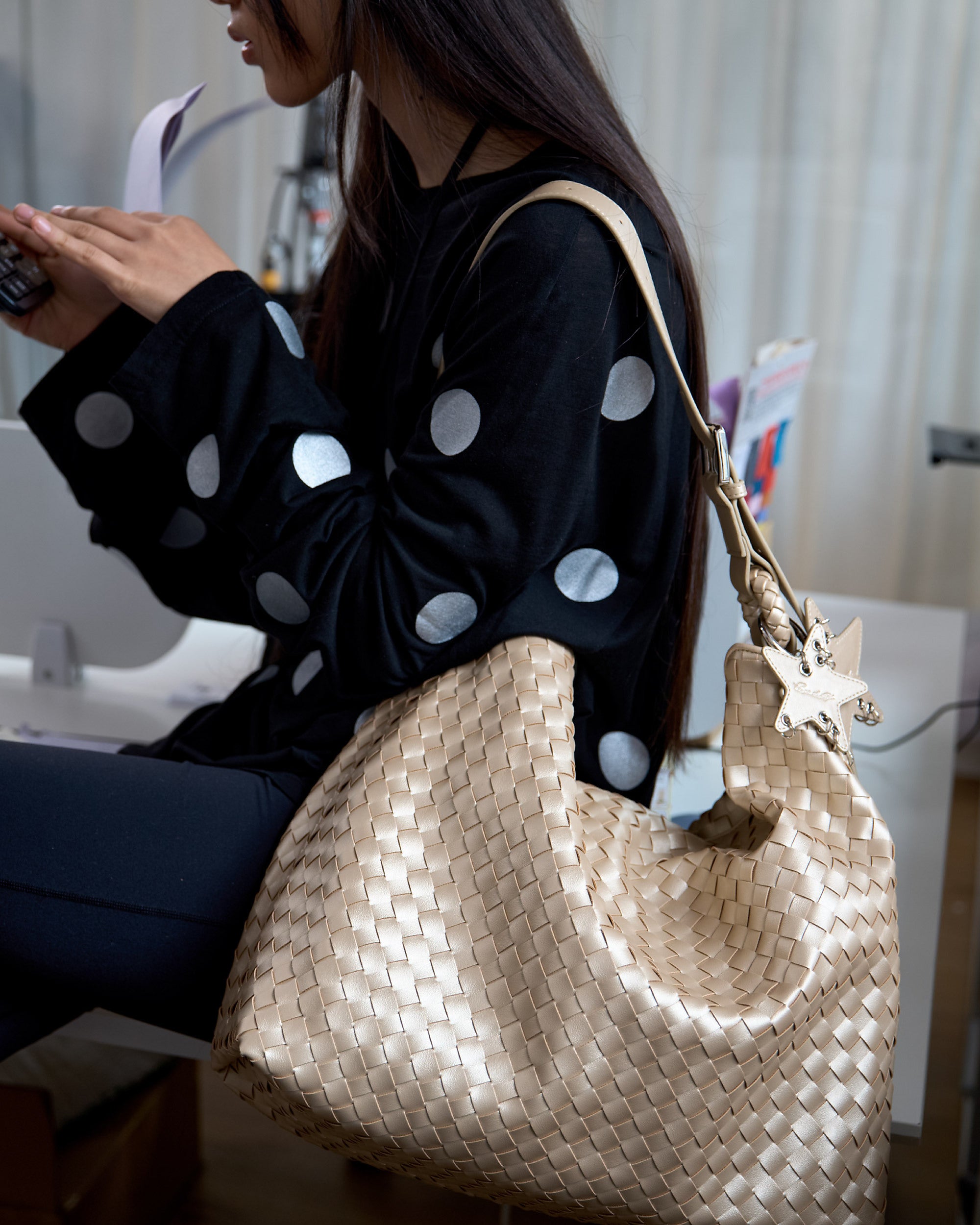 Glossy Woven Tote Bag – ECODAY
